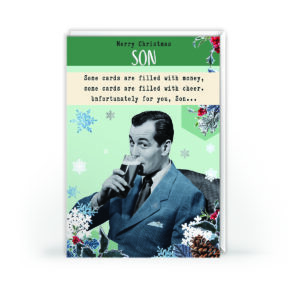 Christmas Card for Son – They Don't Fill Cards with Beer!