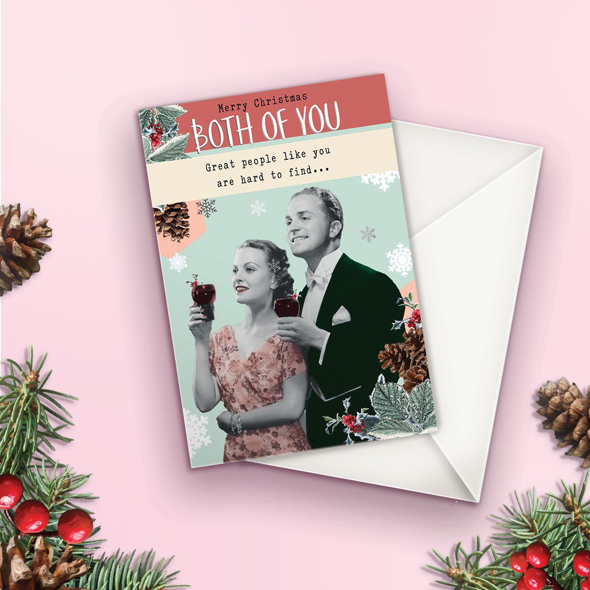 Funny Christmas Card for Both of You – Sober at Christmas - Image 2