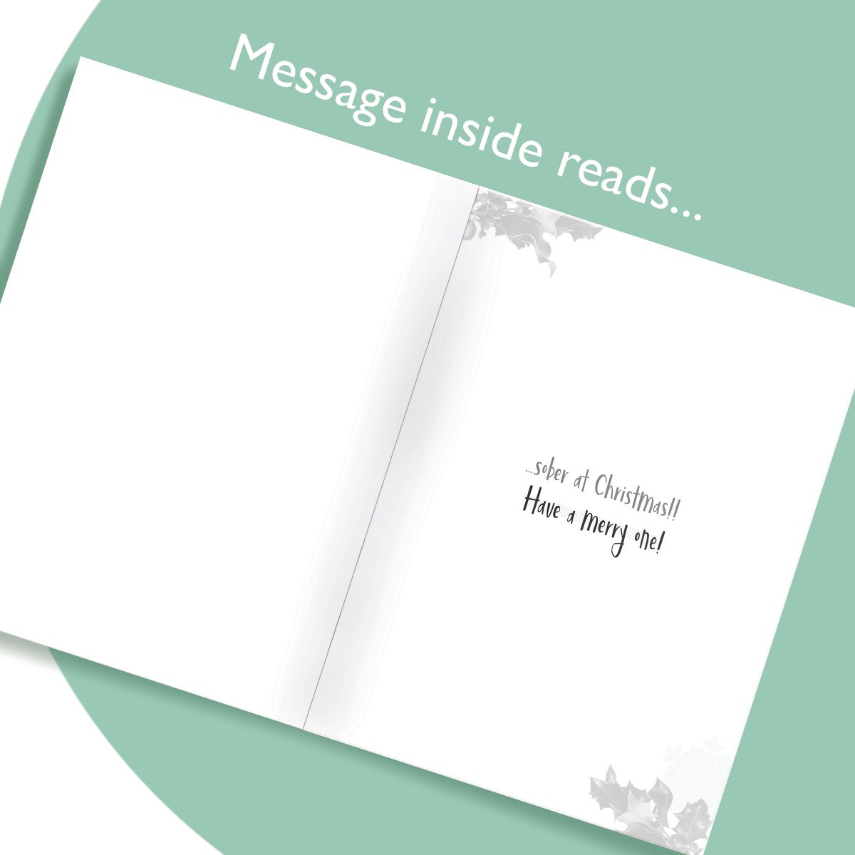 Funny Christmas Card for Both of You – Sober at Christmas - Image 3