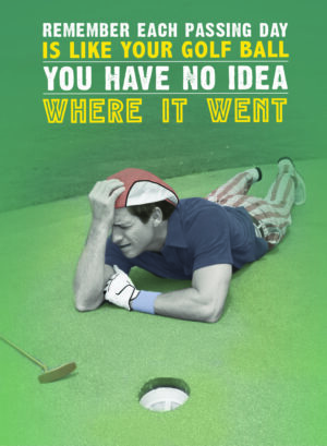 Funny Golf Birthday Card – Age Is Like Your Golf Ball