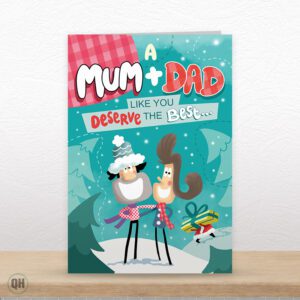 Deserve The Best - Christmas Card For Mum & Dad
