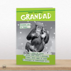 Grandad Was Happy - Christmas Card For Grandad