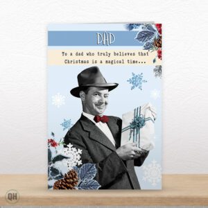 Dad Christmas Card Dad Magical Christmas Seasonal Christmas Greetings Card