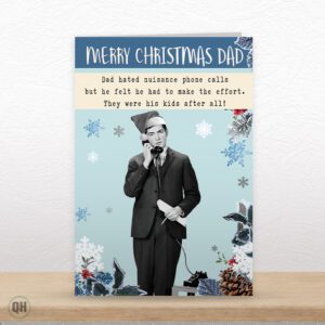 Dad Christmas Card Dad Hated Nuisance Calls