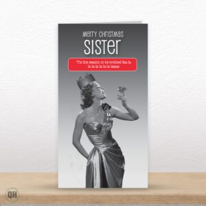 Tis The Season To Be Trollied - Christmas Card For Sister