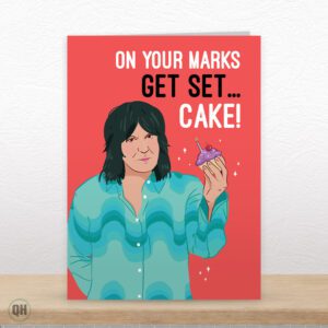 Noel Fielding On Your Marks Get Set... Cake! - Funny Bake Off Greetings Card