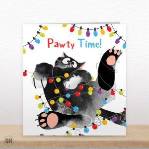 Pawty Time! Cat - Art Card By Paul Delaney