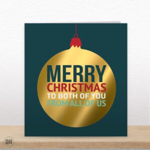 Merry Christmas To Both Of You From All Of Us  - Couple Christmas Card