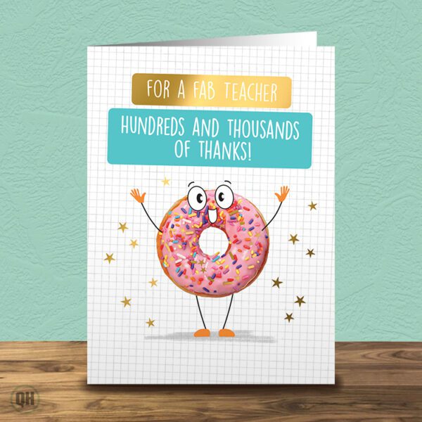 Teacher - Hundreds And Thousands Of Thanks! - Funny Teacher Thank You Card