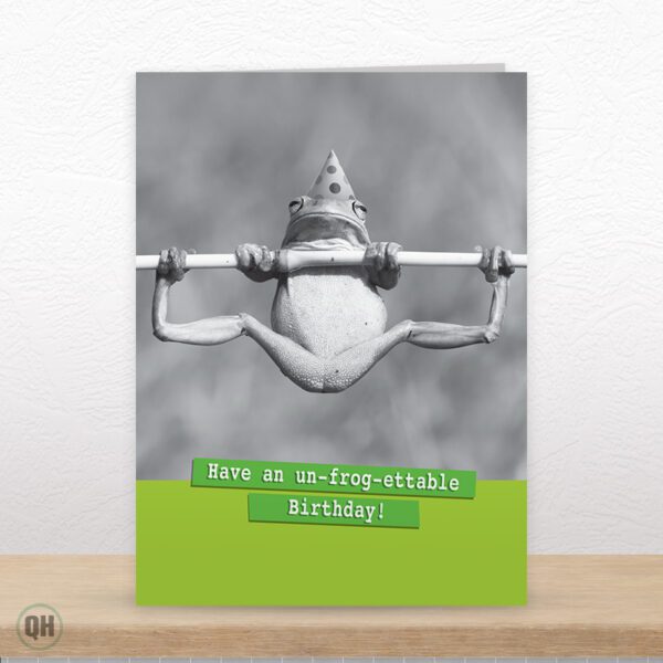 Have An Un-frog-ettable Birthday! - Funny Animal Birthday Card