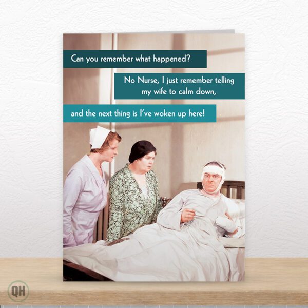 I Just Remember Asking My Wife To Calm Down... - Funny Retro Greetings Card