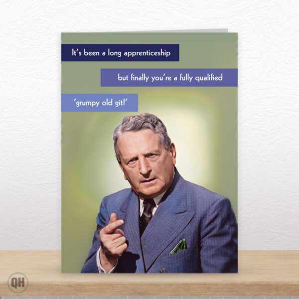 Finally You're A Fully Qualified Grumpy Old Git! - Funny Retro Birthday Card