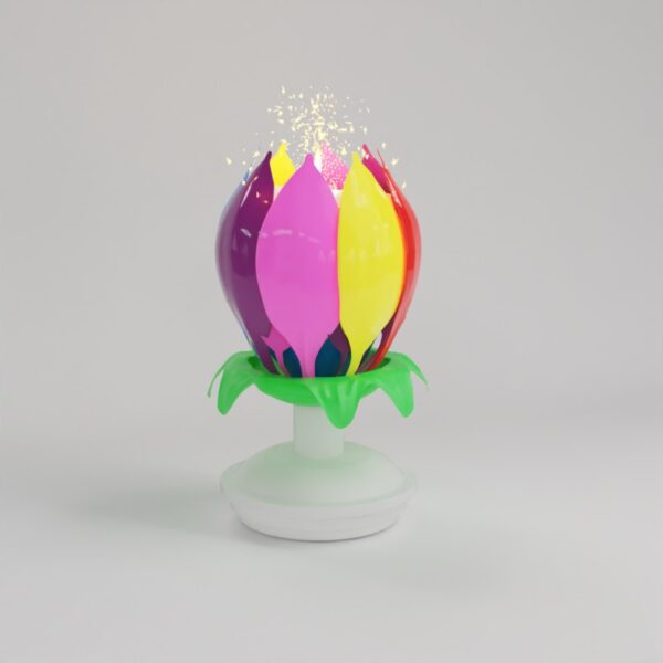 Quicklight Flower Power Musical Birthday Candle - Image 2