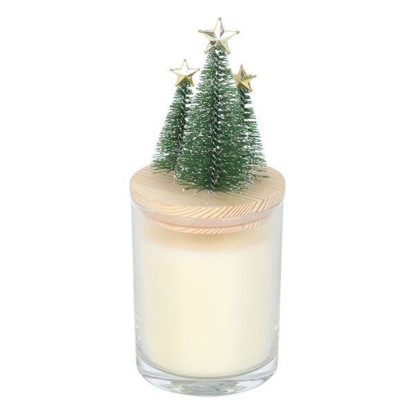 Bah Humbug Orange & Clove Glass Candle with Tree - Image 4