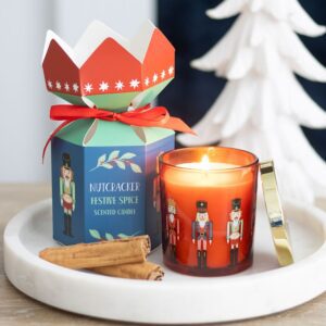 Nutcracker Print Festive Spice Tube Candle