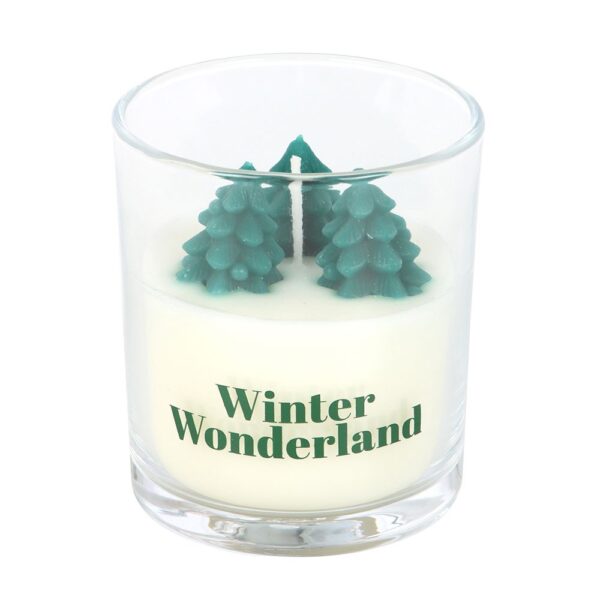 Winter Wonderland Candle with Tree Scene - Image 3