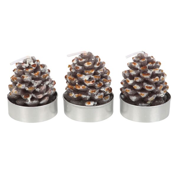 Set of 6 Pinecone Tealight Candles - Image 3