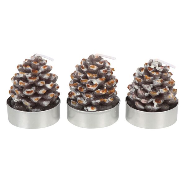 Set of 6 Pinecone Tealight Candles - Image 4
