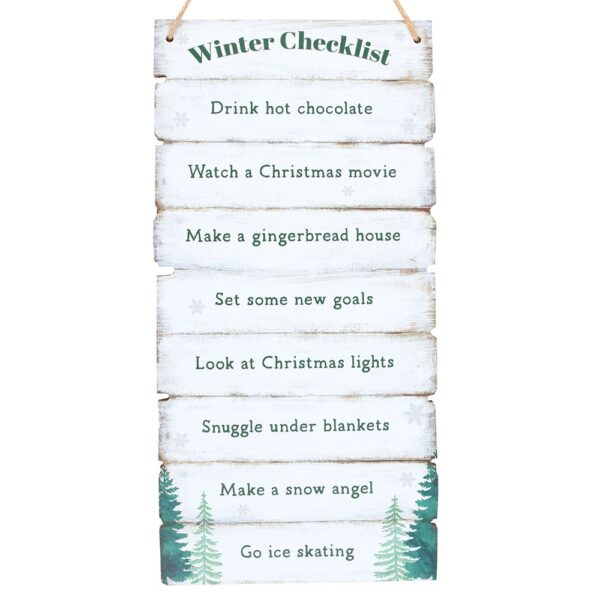 Winter Wonderland Checklist Hanging Sign - Image 2