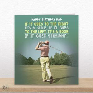If It Goes Straight It's A Miracle!  - Funny Dad Golf Birthday Card