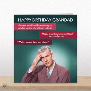 Wallet, Glasses, Keys And Phone - Funny Grandad Birthday Card