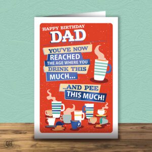 You've Reached The Age Where You Drink This Much... - Funny Dad Birthday Card