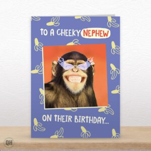 To A Cheeky Nephew... Go Bananas! - Funny Nephew Birthday Card