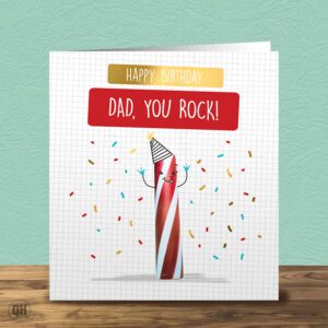 Happy Birthday Dad, You Rock! - Funny Dad Birthday Card