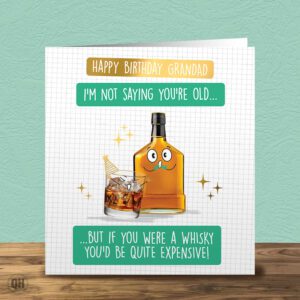 If You Were A Whisky You'd Be Quite Expensive!  - Funny Grandad Birthday Card