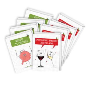 Wine and Whoopee Christmas Card Multipack 8 Cards