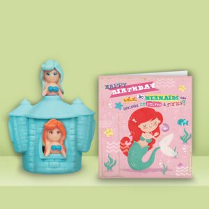 Mermaid Gift Bundle, Card and Squishy Mermaid Castle