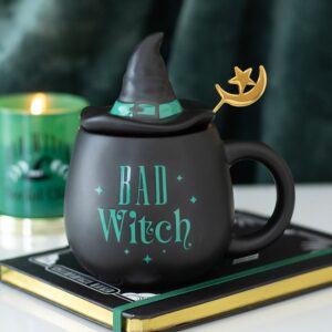 Bad Witch Mug With Lid and Spoon
