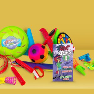Sport Jokes Birthday Card and 12 Fantastic Fun Box Toys