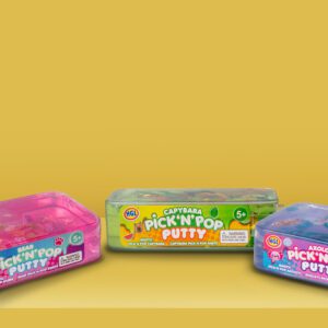 PIC N POP PUTTY 3 ANIMALS SET AXOLOTL, BEAR AND CAPYBARA
