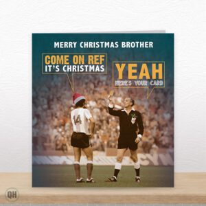 Brother Football Christmas Card Here's Your Card! - Funny Brother Christmas Card