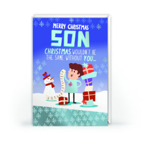 Funny Christmas Card for Son – Cheaper, Not the Same!