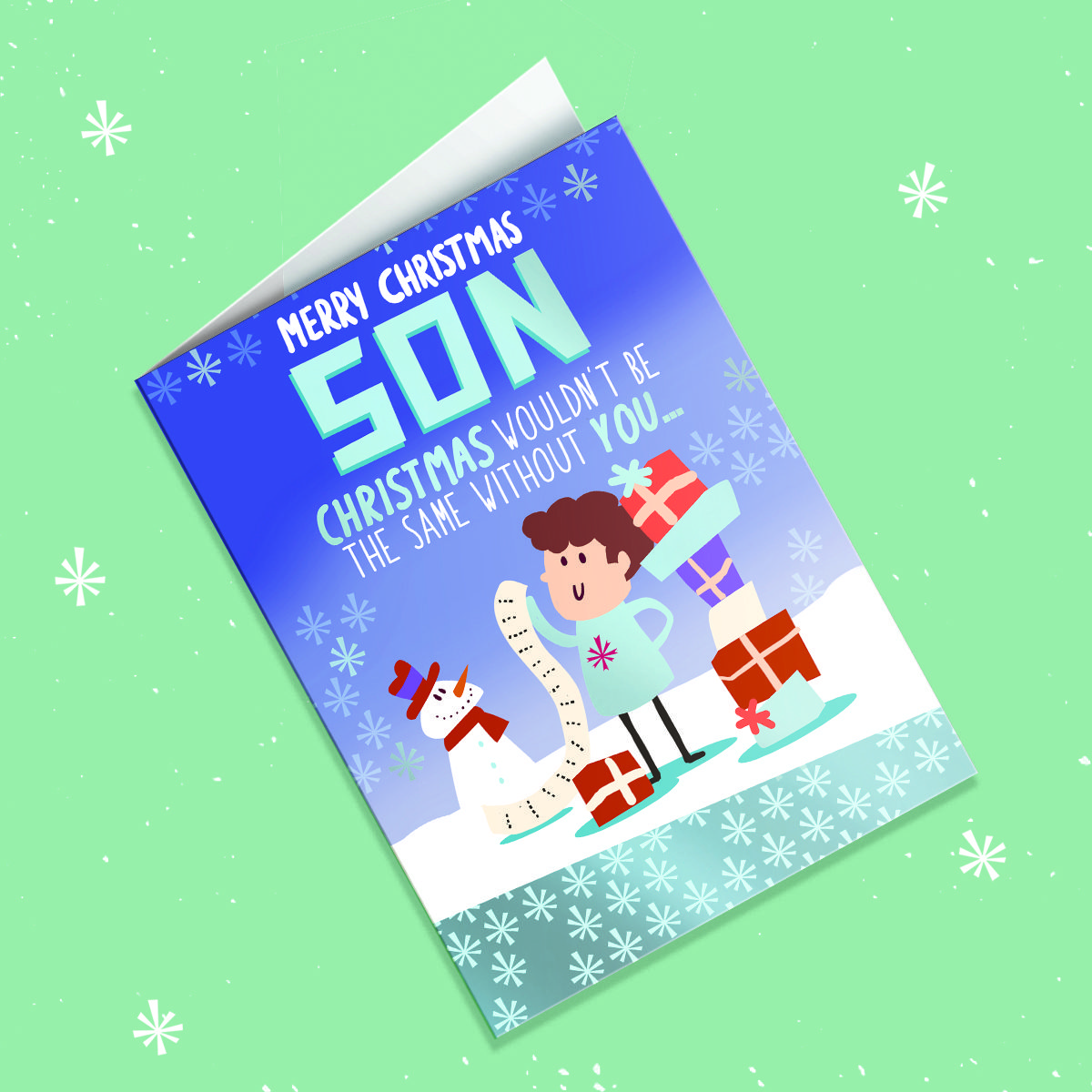 Funny Christmas Card for Son – Cheaper, Not the Same! - Image 2
