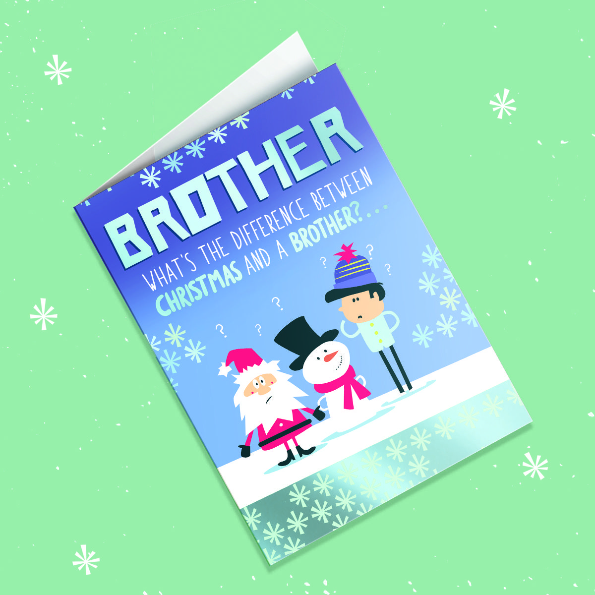 Funny Christmas Card for Brother – Pain in the Bum - Image 2