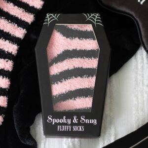 Pink and Black Striped Socks in Coffin Gift Box Pink and Black Striped Socks in Coffin Gift Box
