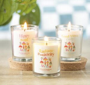 Set of 3 Funky Fungi Mushroom Votive Candles