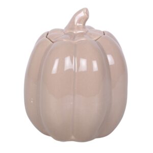 Tall Taupe Pumpkin Ceramic Oil Burner and Wax Melt Warmer