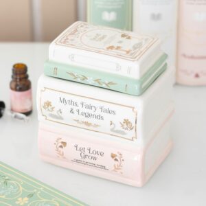 Book Stack Ceramic Oil Burner - Literary Wax Melt & Oil Warmer