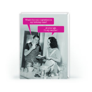 Funny Birthday Card – Candles Joke Vintage Kitchen Humour