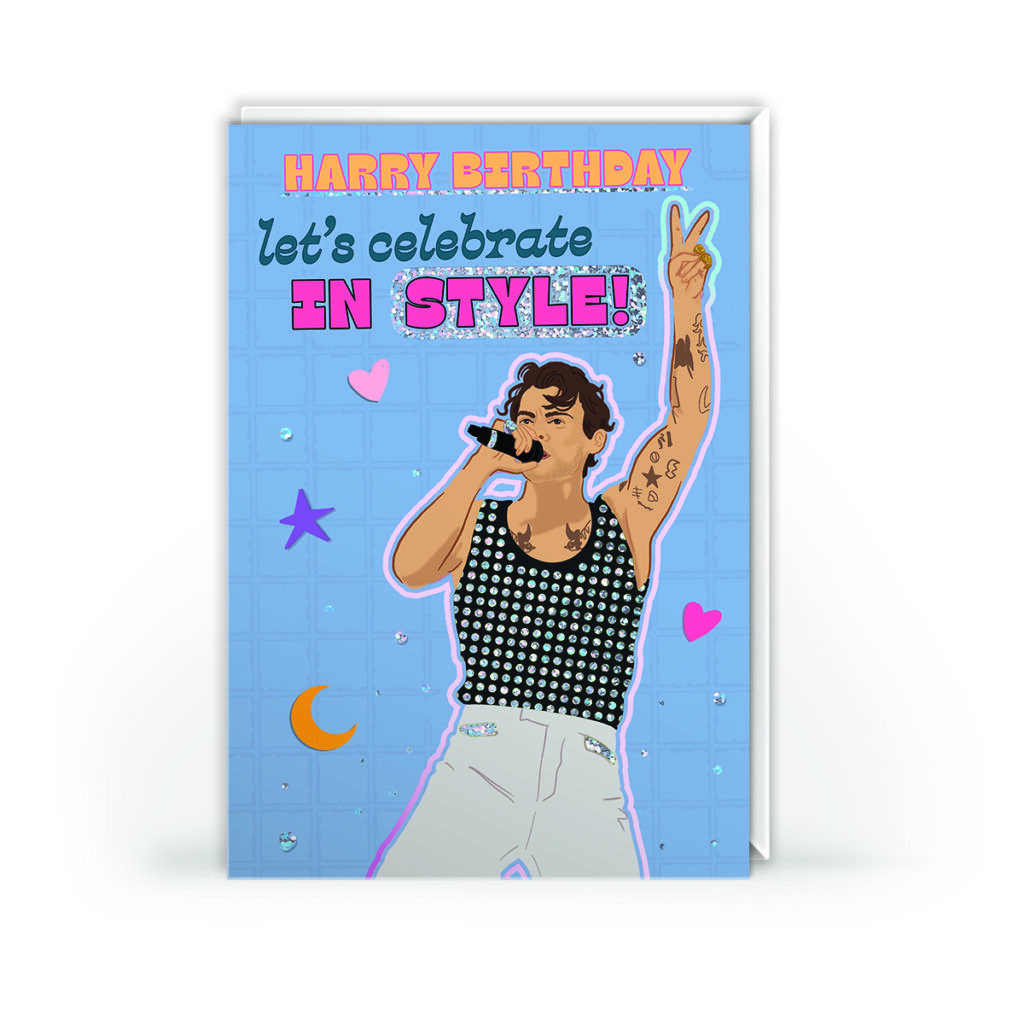 Harry Birthday Let’s Celebrate In Style Card – Holographic Foil