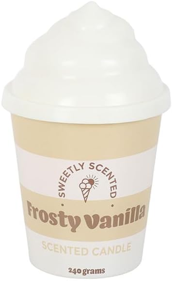 Frosty Vanilla Ice Cream Scented Candle Creamy Vanilla Fragrance - Image 3