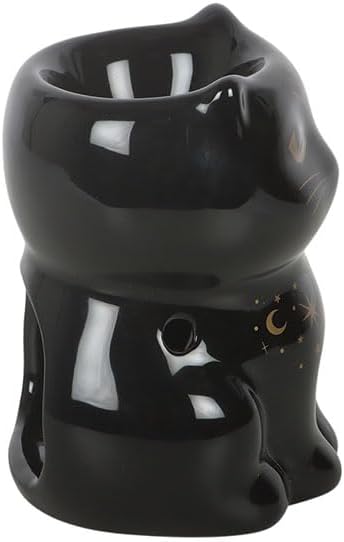 Black Cat Magick Oil Burner - Stylish Black Cat Design - Image 4