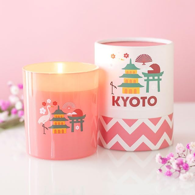 Kyoto Bamboo & Cherry Blossom Scented Candle - Image 2