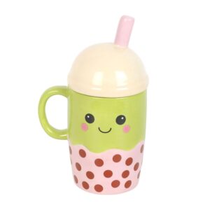 Kawaii Bubble Tea Lidded Mug