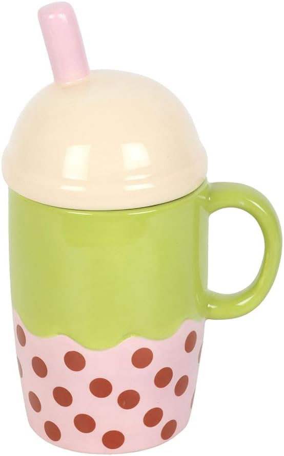 Kawaii Bubble Tea Lidded Mug - Image 4