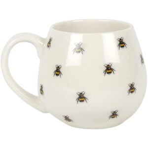 Ceramic Rounded Bee Print Mug